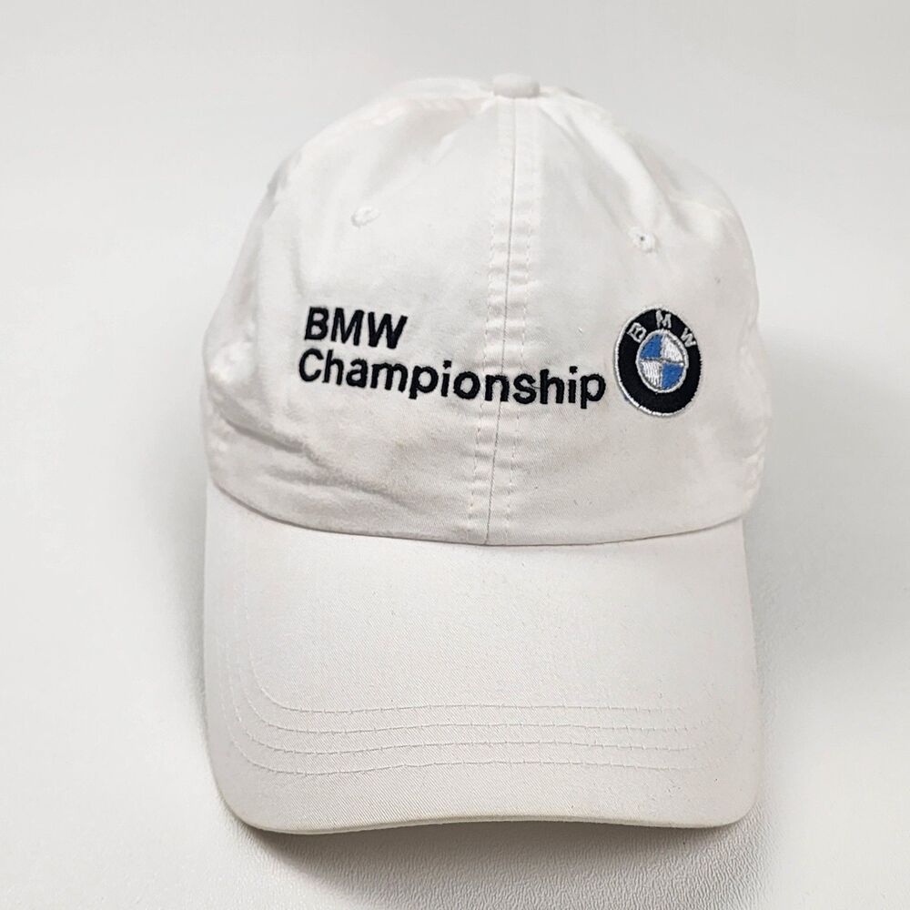 BMW Championship Olympia Fields White Adjustable Golf Hat Ahead PGA Cap